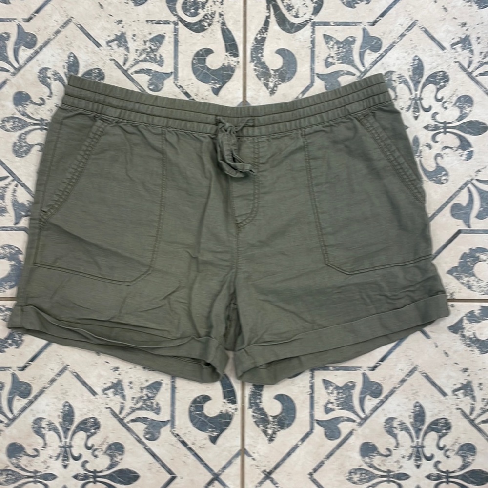 Joe Fresh Olive Linen Shorts